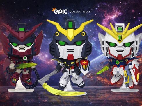 Funko Pop! Mobile Suit Gundam Wing - Set of 3 - Wing Gundam Zero, Gundam Epyon and Gundam Deathscythe Vinyl Figures Bundled with Box Protector in Kuwait
