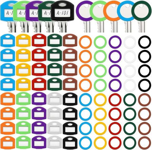 80 Pcs Colored Silicone Key Covers Caps Set, Keys Protectors, Key Color Caps, Key Identifiers, Key-Toppers, Keys-Labels for Organization House Keys (10 Colors, 2 Styles) in Kuwait