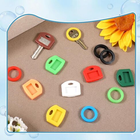 80 Pcs Colored Silicone Key Covers Caps Set, Keys Protectors, Key Color Caps, Key Identifiers, Key-Toppers, Keys-Labels for Organization House Keys (10 Colors, 2 Styles) in Kuwait