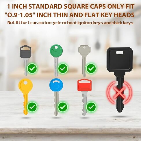 40pcs Silicone Key Covers with Labels, Key Identifier Caps, Colorful Key Identifiers Covers for House Keys, Fit Key Protectors for Easy Organization in Kuwait