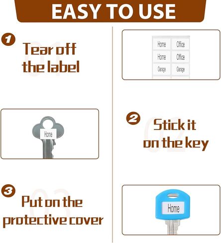 40pcs Silicone Key Covers with Labels, Key Identifier Caps, Colorful Key Identifiers Covers for House Keys, Fit Key Protectors for Easy Organization in Kuwait