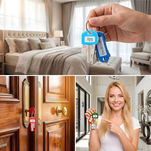 40pcs Silicone Key Covers with Labels, Key Identifier Caps, Colorful Key Identifiers Covers for House Keys, Fit Key Protectors for Easy Organization in Kuwait