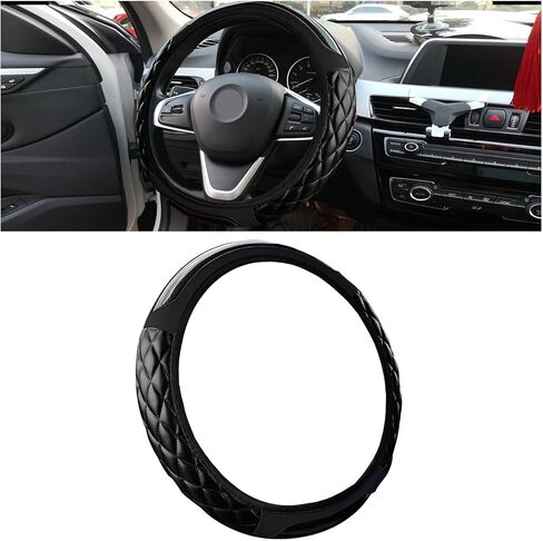 Car Steering Wheel Cover, 15 inch Leather Anti-Slip Vehicle Steering Wheel Protector for Men Women, Auto Interior Protection Accessories, Universal for SUV Sedan Truck (Purple) in Kuwait