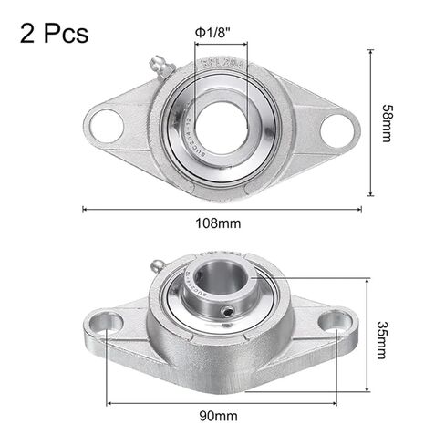 A08F-2 Pcs SUCFL204-12 Pillow Block Bearings 3/4 Inch Bore Self Alignment, Solid Cast Iron Base Mounted Chrome Steel Bearings in Saudi Arabia