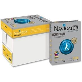 NPL1132 Navigator Platnium Office Multipurpose Paper - For Laser Print - Letter - 8.50" x 11" - 32 lb Basis Weight - 0% Recycled Content - Smooth - 99 Brightness - 2000 / Carton - Bright White in Saudi Arabia