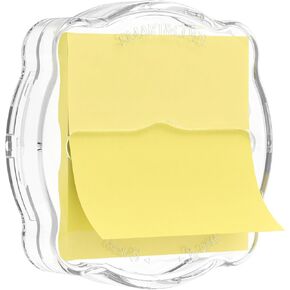 SMART&COOL Magnetic Pop-Up Note Dispenser for 3 x 3 in Accordion-Style Sticky Notes, Sticky Note Holder for Fridges, File Cabnets or Office Supplies, Includes 50 Sheets of Sticky Notes, Clear in Saudi Arabia