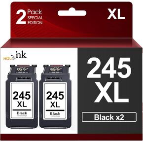 HOINKLO PG-245xl استبدال خراطيش الحبر الأسود لكانون 245XL 245 حبر أسود عالي الإنتاجية مع طابعة Canon Pixma MX490 MX492 MG2522 TR4520 TS3322 TS202 MG2500 TS3122 TR4500 (2 أسود) in Kuwait