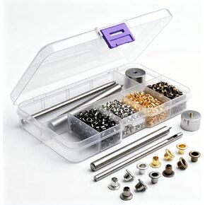 2mm Mini Metal Eyelets Grommet Kit with 3PCS Install Tools, for Leather Clothes Bags Shoes DIY Crafts in Saudi Arabia