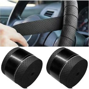 2PCS 16.4Ft Car Steering Wheel Wrap Tape, Non-Slip Sweat Absorbent Self-Adhesive Steering Wheel Protective Bandage, Universal Breathable Auto Interior Accessories for Truck SUV (Red) in Saudi Arabia