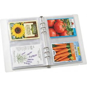 Seed Organizer Binder with Side Loading Sleeves, Clear Storage Book Holder and Plant Packet Keeper for Saving Your Garden Catalog, 180 Pockets, 3.8 x 5 Inches in Saudi Arabia