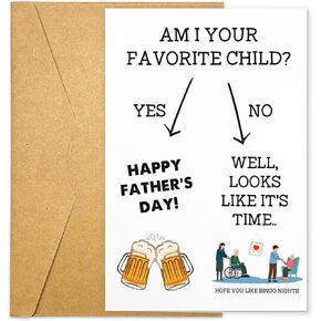Funny Fathers Day Card from Daughter Son Kids, Funny Dad Gifts from Son Daughter, Humorous Gifts Fathers Day for Stepdad, Husband, Grandpa, Perfect for Father's Day, Birthday Gifts in Saudi Arabia
