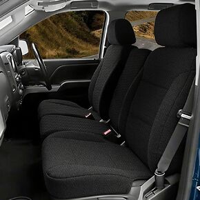 Front Seat Covers for Chevy Silverado & GMC Sierra 1500 1999-2006 & Classic Composite Sponge Fabric Soft Breathable Comfortable - Black in Saudi Arabia