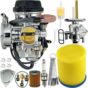 Carburetor with Fuel Valve Petcock & Air Filter Fit for Suzuki QuadSport Z400 LTZ400 LTZ 400 2x4 2003 2004 2005 2006 2007 ATV Carburetor Assembly in Saudi Arabia