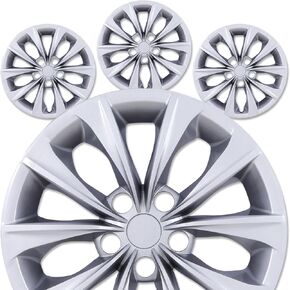 16" Wheel Rim Cover for Toyota Camry 2015-2017 and Hybrid,Snap on Design Hubcaps Compatible with Steel Wheels,PP Protection Hub caps-16 Inch Silver Lacquer in Kuwait