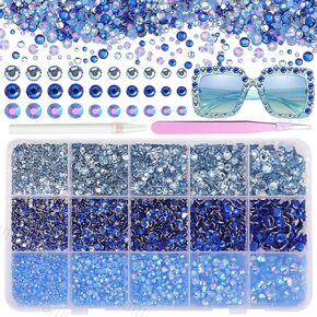 15000 Pcs Resin Rhinestones for Crafts, Colorful Jelly Resin Rhinestones for Bedazzling Gems Mix Sizes Flatback Gems Jewels for DIY Mugs Tumblers Bottles Clothing Shoes Nail Art in Saudi Arabia