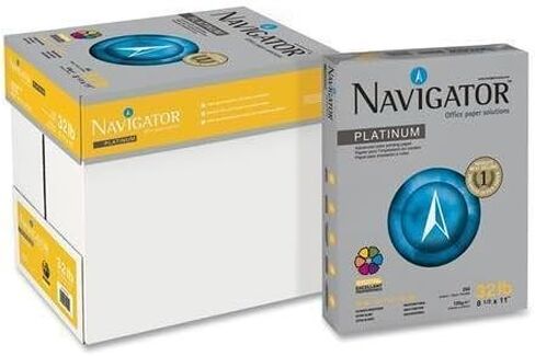 NPL1132 Navigator Platnium Office Multipurpose Paper - For Laser Print - Letter - 8.50" x 11" - 32 lb Basis Weight - 0% Recycled Content - Smooth - 99 Brightness - 2000 / Carton - Bright White in Saudi Arabia