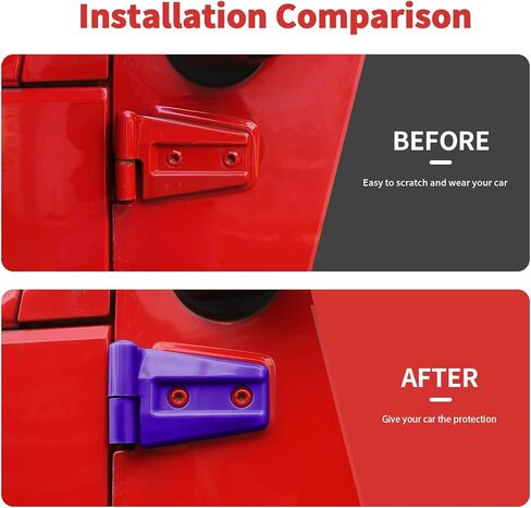 21PCS Full Set Exterior Trim Kit Fit for 2007-2017 Jeep Wrangler JK JKU 2/4 Door, Exterior Door Handle Door Hinge Tailgate Window Engine Hood Rubber Hinge Cover (Purple) in Kuwait