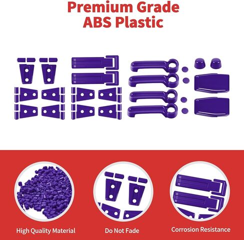 21PCS Full Set Exterior Trim Kit Fit for 2007-2017 Jeep Wrangler JK JKU 2/4 Door, Exterior Door Handle Door Hinge Tailgate Window Engine Hood Rubber Hinge Cover (Purple) in Kuwait