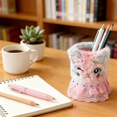 Colored Pen Holder for Desk, Cute Pencil Holder Pen Cup Marker Holder Makeup Brush Holders, Desk Accessories & Workspace Organizers for Home, Office in Saudi Arabia