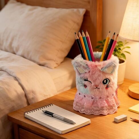 Colored Pen Holder for Desk, Cute Pencil Holder Pen Cup Marker Holder Makeup Brush Holders, Desk Accessories & Workspace Organizers for Home, Office in Saudi Arabia