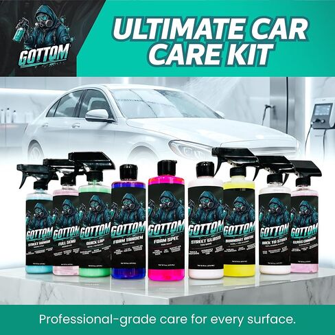 Gottom Car Wash Soap & Wax, (128 oz), Frozen Grape Scent - Ultra Foaming Car Shampoo for Foam Cannon & Bucket Wash, Carnauba Wax Formula for a Glossy Finish, High Suds & Safe for Paint in Saudi Arabia