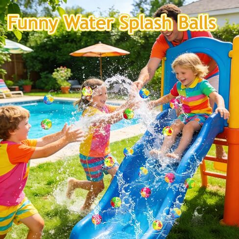 Xuyyicao 36 Pcs Water Splash Balls,2 Inch Mini Super Splashers Water Bombs,Colorful Outdoor Water Absorbent Balls for Swimming Pool,Summer Beach,Fun Lawn,Party Favors(4 Colors) in Saudi Arabia