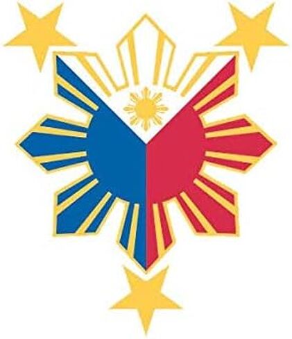 Filipino Pride Star Sun Sticker Die Cut Decal Vinyl Philippines 5" Bumper Locker Laptop Window - Sticks to Any Surface in Kuwait