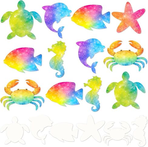 Eternity sky 150Pcs Ocean Animals Paper Art Crafts - Color Diffusing Watercolor for Summer Classroom Decoration in Saudi Arabia