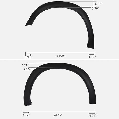 Fender Flares Compatible with Ram 1500 2009-2018 (1500 Fleetside models only) (Not fit R/T Models) Black Paintable Factory Style 68054339AB, 68054338A 4pc in Kuwait