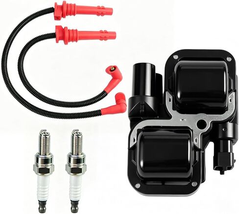 Ignition Coil 2876049 with Spark Plug w/Wire Cap Compatible with Polaris 2014-2023 RZR XP 1000 4 900 Trail S 900 XP 4 Turbo S 4010425 4014296 4017695 4017694 in Kuwait