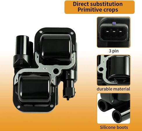 Ignition Coil 2876049 with Spark Plug w/Wire Cap Compatible with Polaris 2014-2023 RZR XP 1000 4 900 Trail S 900 XP 4 Turbo S 4010425 4014296 4017695 4017694 in Kuwait