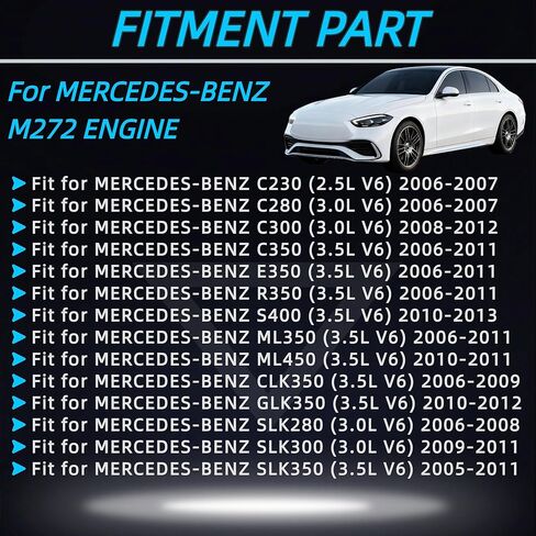New M272 Engine Timing Chain Kit w/4Pcs VVT Gears Intake/Exhaust Fit for Mercedes Benz C230 C280 C300 C350 CLK350 E350 GLK350 ML350 ML450 R350 SLK350 2.5L 3.0L 3.5L V6 2005-2013 2720506847 in Saudi Arabia