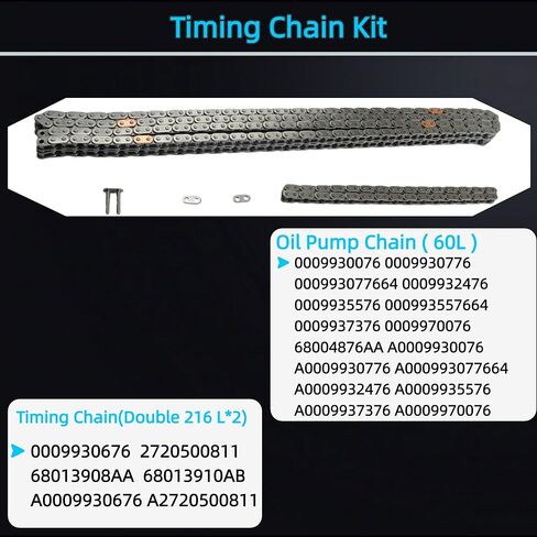 New M272 Engine Timing Chain Kit w/4Pcs VVT Gears Intake/Exhaust Fit for Mercedes Benz C230 C280 C300 C350 CLK350 E350 GLK350 ML350 ML450 R350 SLK350 2.5L 3.0L 3.5L V6 2005-2013 2720506847 in Saudi Arabia