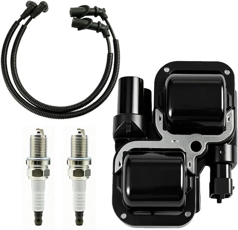 Ignition Coil 2876049 with Spark Plug w/Wire Cap Compatible with Polaris 2014-2023 RZR XP 1000 4 900 Trail S 900 XP 4 Turbo S 4010425 4014296 4017695 4017694 in Kuwait