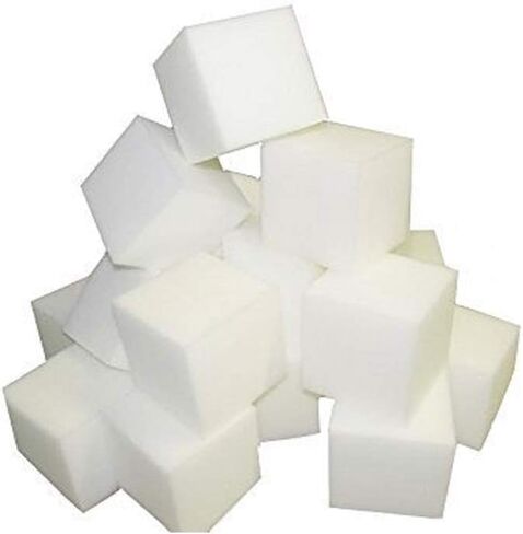 FoamRush 12" x 12" x 12" Pit Foam Blocks/Cubes for Skateboard Parks, Gymnastics Companies, and Trampoline Arenas, White - Pack of 10 in Kuwait