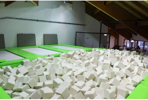 FoamRush 12" x 12" x 12" Pit Foam Blocks/Cubes for Skateboard Parks, Gymnastics Companies, and Trampoline Arenas, White - Pack of 10 in Kuwait