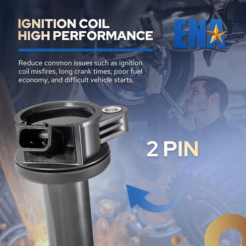 ENA Set of 6 Ignition Coil Pack Compatible with Mercury Ford 2008-2012 Escape, 2006-2012 Fusion, 2009-2011 Mariner 2006-2011 Milan, 2006 Lincoln Zephyr Replacement for DG514 C1594 UF486 3.0L V6 in Kuwait