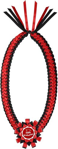 Suncalla 2026 Graduation Money Lei Braided Satin Ribbon for Class of 2026 47.24 Inch DIY Cash Creative Gifts for 2026 Graduates(Red & Black) in Saudi Arabia