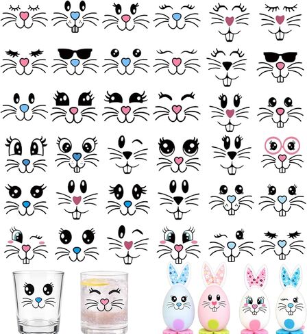 36 Pcs 4th of July Rub-On Transfer Stickers for Crafts, Patriotic Waterproof Vinyl Decals for Cups, Mugs, Jars & Independence Day Decorations in Saudi Arabia