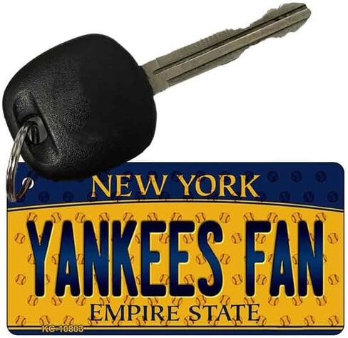 New York Empire State License Plate Bag Key Tag, Keychain, Yankee Baseball Fans in Kuwait