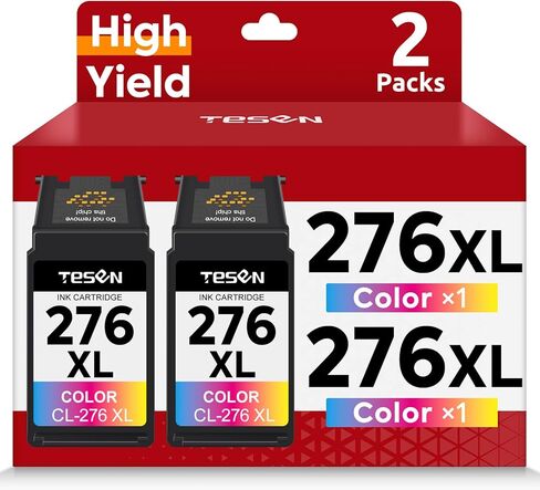 TESEN 276XL Color Ink Cartridges Remanufactured Replacement for Canon 276 276XL CL276 CL-276 XL Color Ink use for TR4720 TS3522 TS3720 TR4700 TR4722 TS3500 TS3520 Printer Cartridge 2-Pack Tricolor in Saudi Arabia