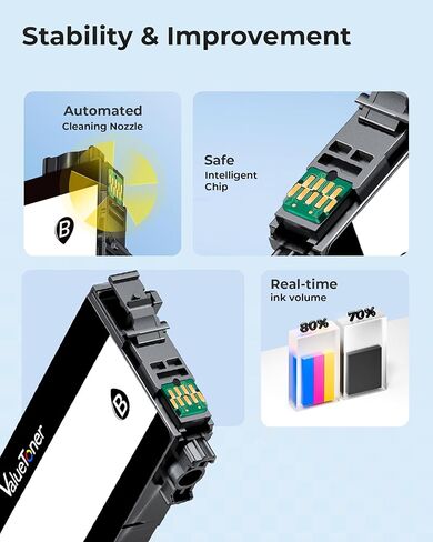 Compatible with 812XL Ink Cartridges Combo Pack Remanufactured for Epson 812XL 812 Ink Cartridges | for Epson Workforce Pro WF-7840 WF-7820 WF-7310 EC-C7000 (4 Pack，Black Cyan Magenta Yellow) in Kuwait