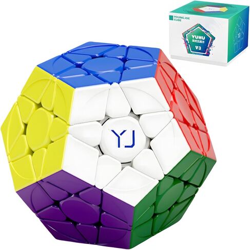 Bukefuno YJ YuHu Megaminx V3M المغناطيسي 3x3 مكعب لاصق سحري Dodecahedron yongjun YuHu V3 M 12 جانب مكعب مغناطيسي 3x3x3 خماسي 2026 لغز مكعب السرعة in Kuwait