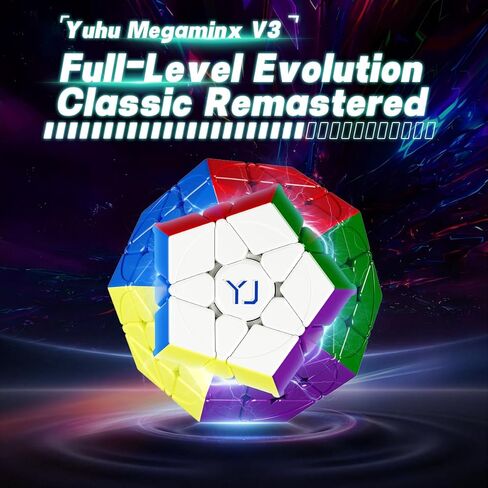 Bukefuno YJ YuHu Megaminx V3M المغناطيسي 3x3 مكعب لاصق سحري Dodecahedron yongjun YuHu V3 M 12 جانب مكعب مغناطيسي 3x3x3 خماسي 2026 لغز مكعب السرعة in Kuwait