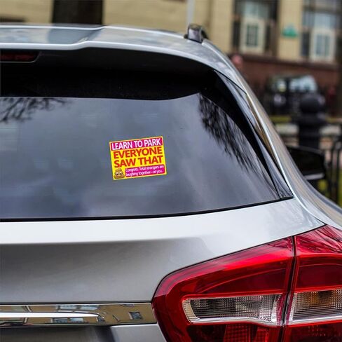 100 Pcs Funny Parking Warning Stickers, Humorous “Learn to Park" Car Stickers, Self Adhesive Prank Labels for Cars, Windshield Notes, Gag Gift Stickers in Saudi Arabia