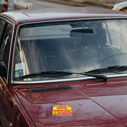 100 Pcs Funny Parking Warning Stickers, Humorous “Learn to Park" Car Stickers, Self Adhesive Prank Labels for Cars, Windshield Notes, Gag Gift Stickers in Saudi Arabia