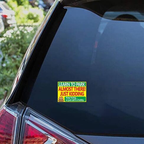 100 Pcs Funny Parking Warning Stickers, Humorous “Learn to Park" Car Stickers, Self Adhesive Prank Labels for Cars, Windshield Notes, Gag Gift Stickers in Saudi Arabia