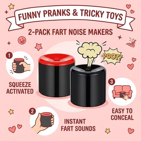 2 Pcs Fart Noise Maker, The Pooter Fart Toy, Squeeze Activated Novelty Gag Gift for Parties and Pranks, Two Pack of The Original Pooter Fart Noise Makers, Hilarious Pooter Tooter Sound Effects in Saudi Arabia