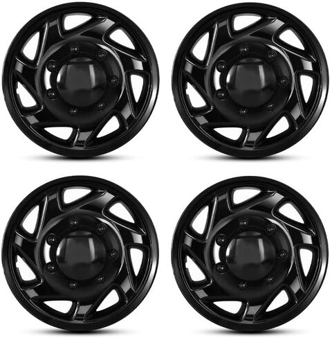 F8UZ-1130-AA Hubcaps Compatible with 1998-2023 Ford Econoline Van E-150 E-250 E-350 E-450 16 inch Wheel Cover Replace F7UZ-1130-AA F8UA-1130-AA F7UA-1130-AA, Set of 4 Packs (Black) in Saudi Arabia