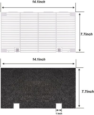 RV Air Conditioner Filter, RV AC Cover Replacement for Dometic 3104928.019, RV A/C Cover with Filters for Motorhome, Van, Trailer, 2 Packs with 4 Filters in Saudi Arabia